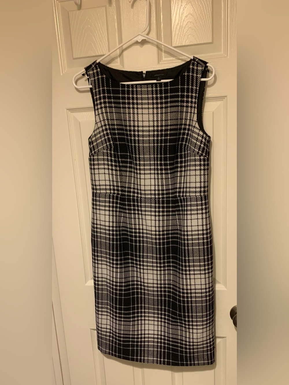 Semantiks brand Checkered Black and White Midi Dress
